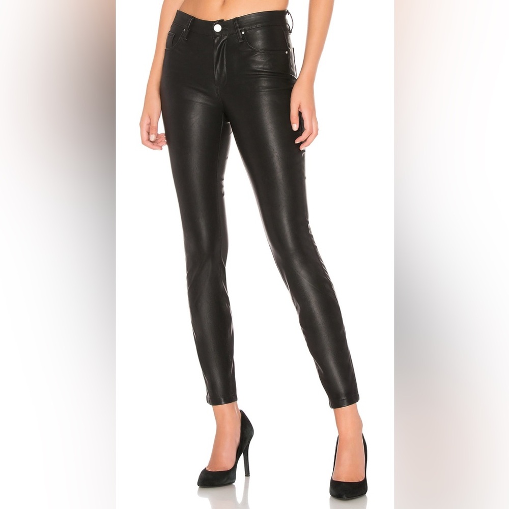 BlankNYC black faux leather skinny pants women’s size 28 mid rise